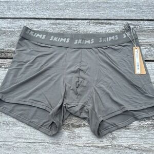 MENS SKIMS STRETCH MENS‎ 3" BOXER BRIEF GUNMENTAL GREY SIZE LARGE NWT